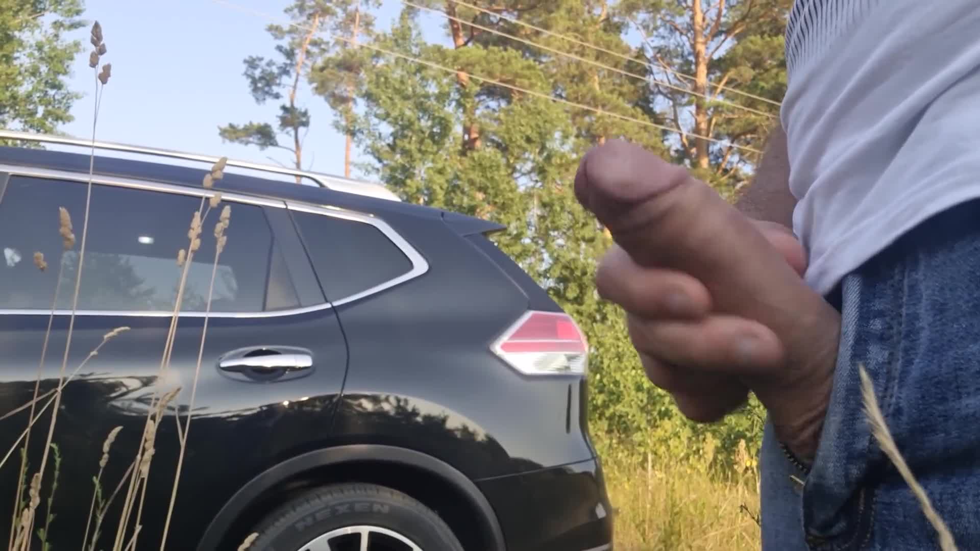 I Pull out My Cock on a Beach Area this Young Woman who