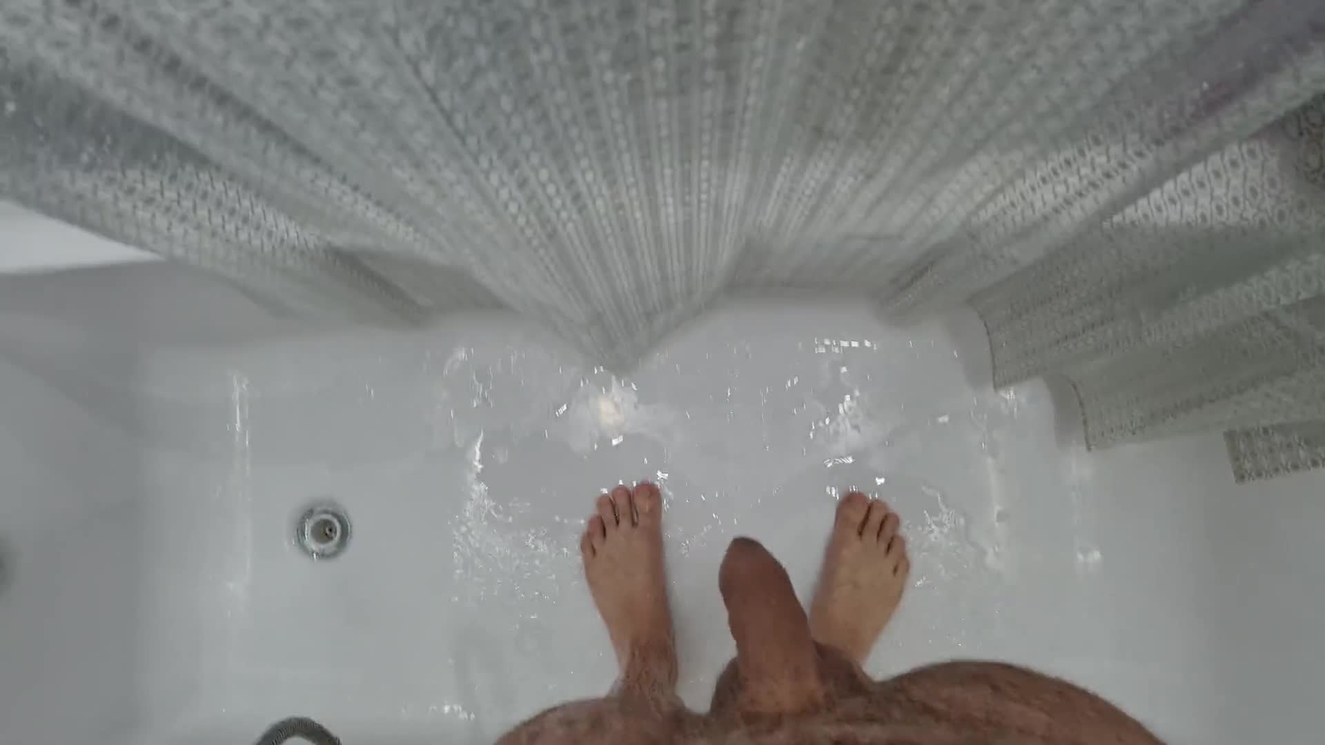 My Stepmom Came to My Bathroom I Am Naked and Start Jerk off Cock and She Pretends that Nothing Happened but She Look