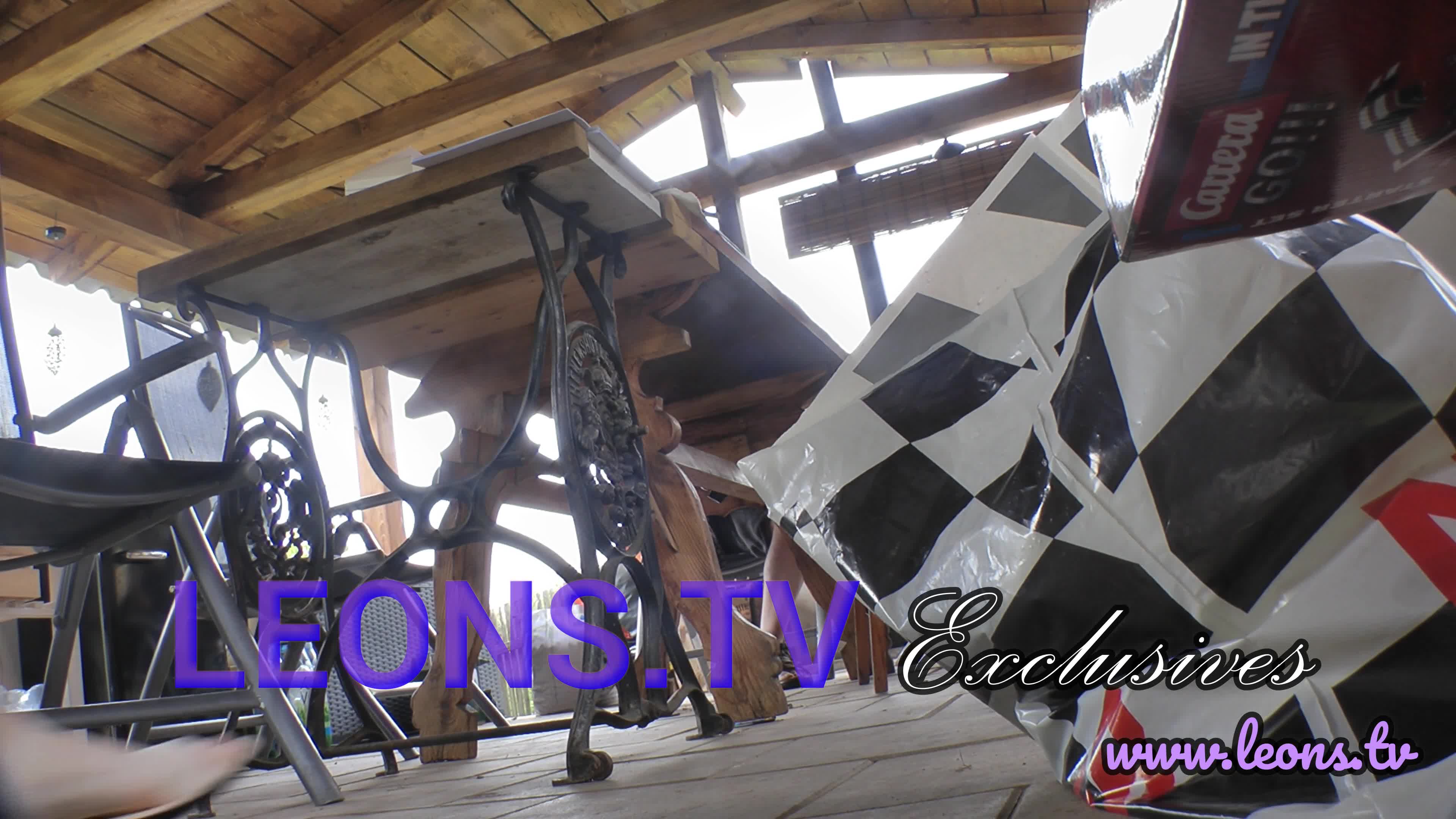 Rainy Day Barbeque Party with Short Skirts No Panties and with Small Thongs on Try on Haul Day with Leon Lambert Girl