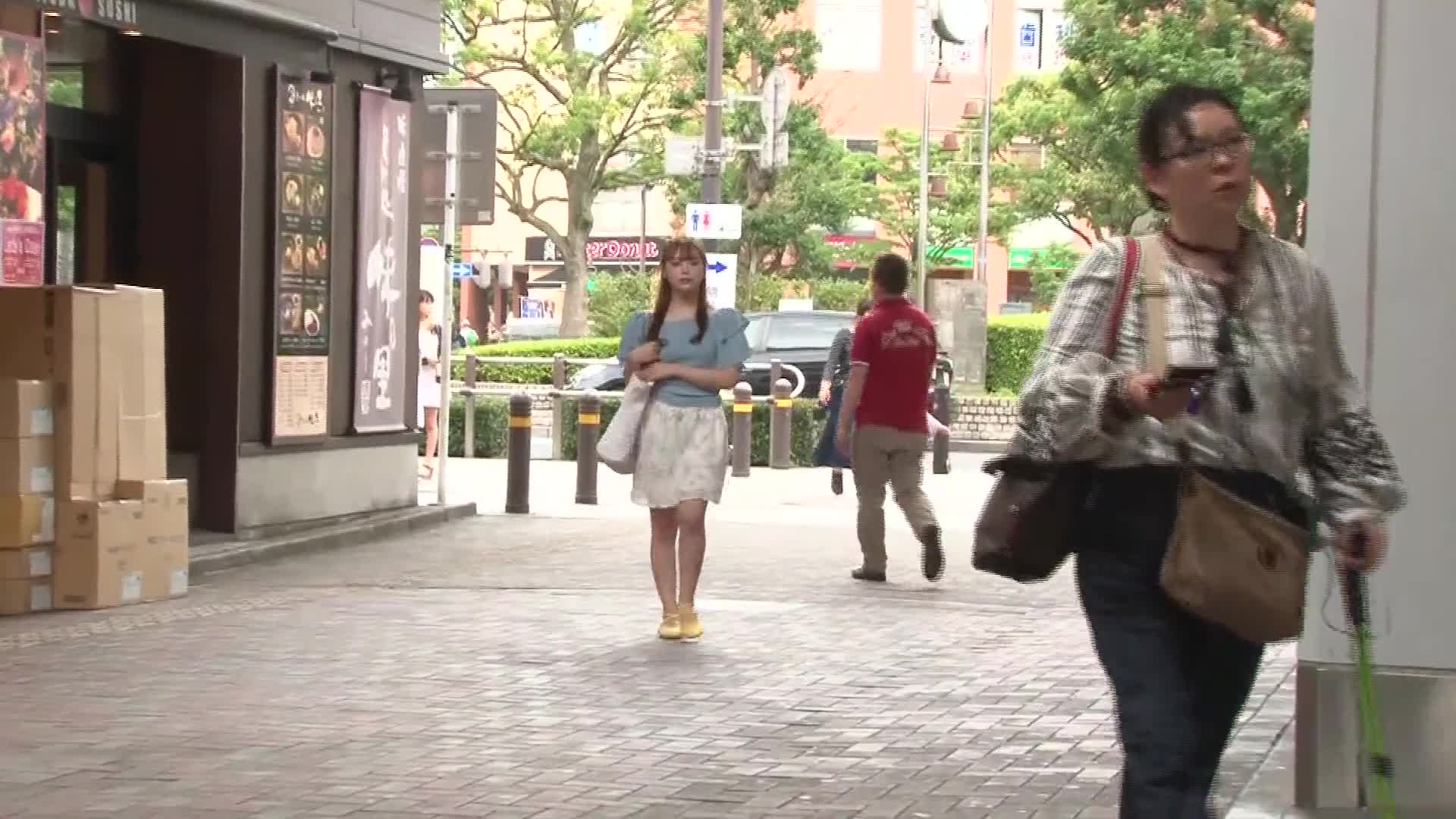 Busty Skinny Japanese Wife with Big Natural Boobs Fucked by Stranger in the Public