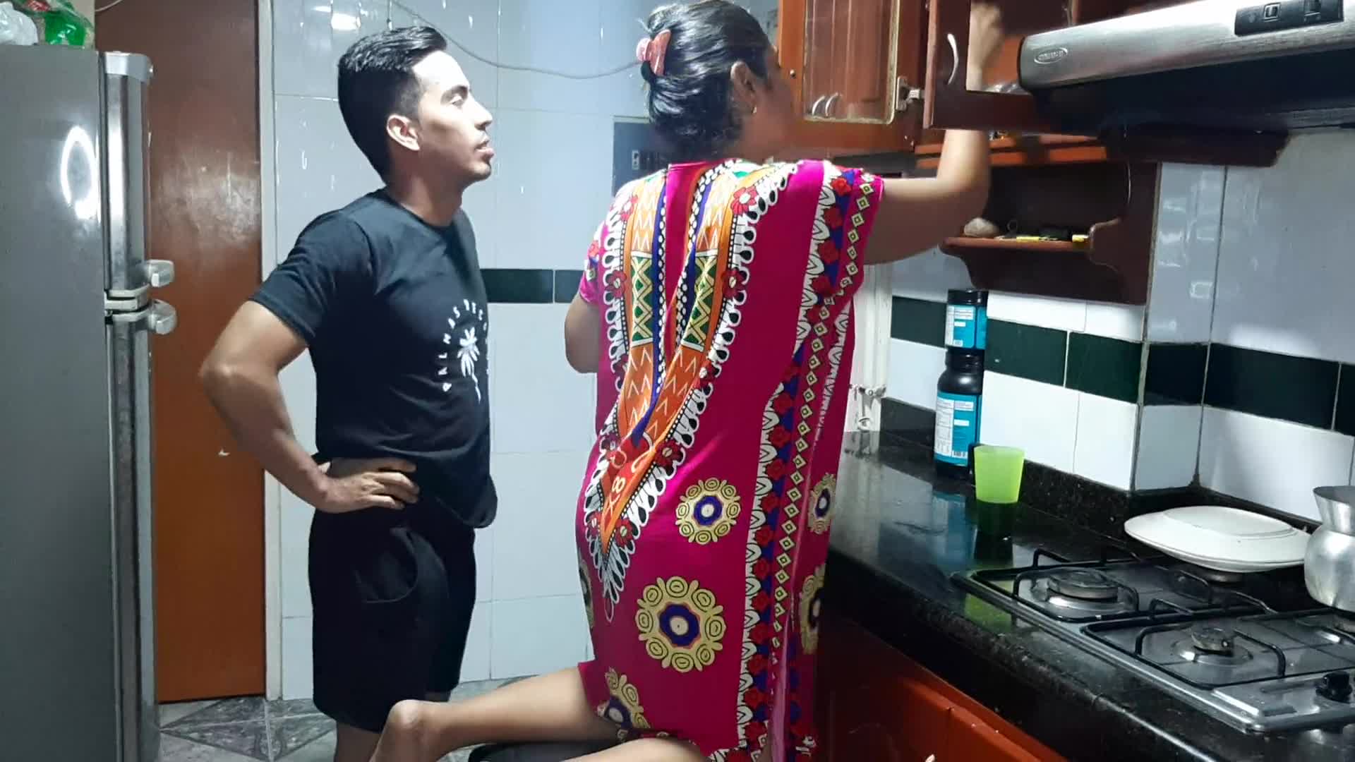 Tasting My Stepmother's Rich Pussy in the Kitchen: Porn a2